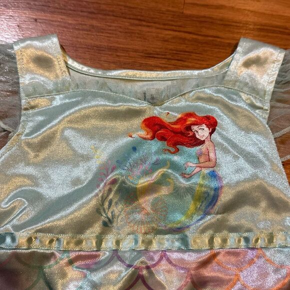 Disney Princess The Little Mermaid Ariel Nightgown Pajamas | Toddler Size 4T - Picture 4 of 7